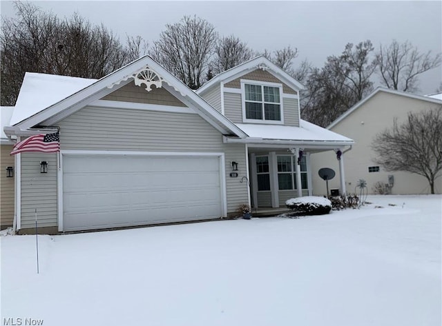 view of front facade with a garage