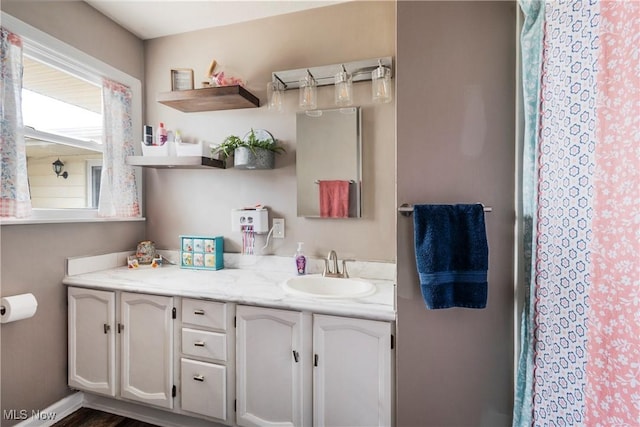 bathroom featuring vanity