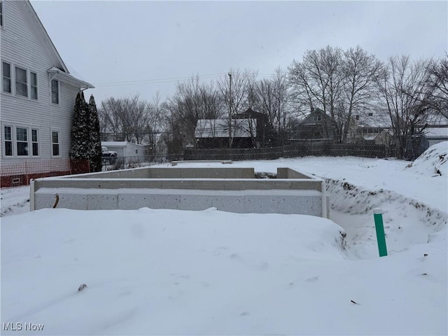 view of snowy yard