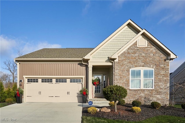 view of front of house featuring a garage