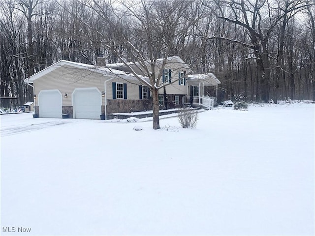 view of front of house featuring a garage