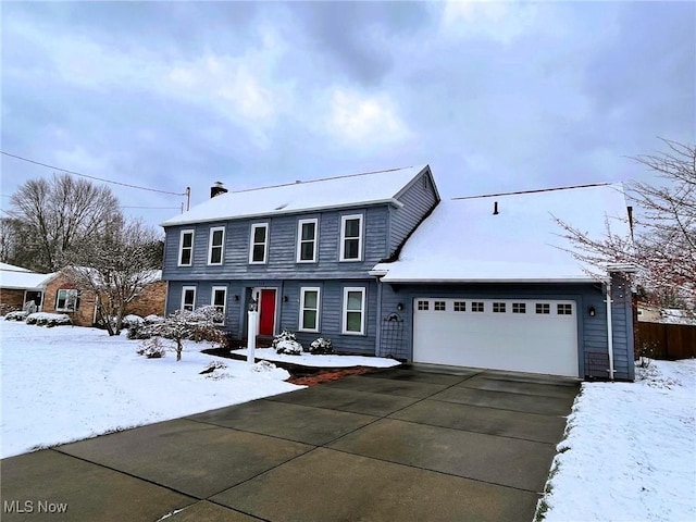 view of front of house featuring a garage