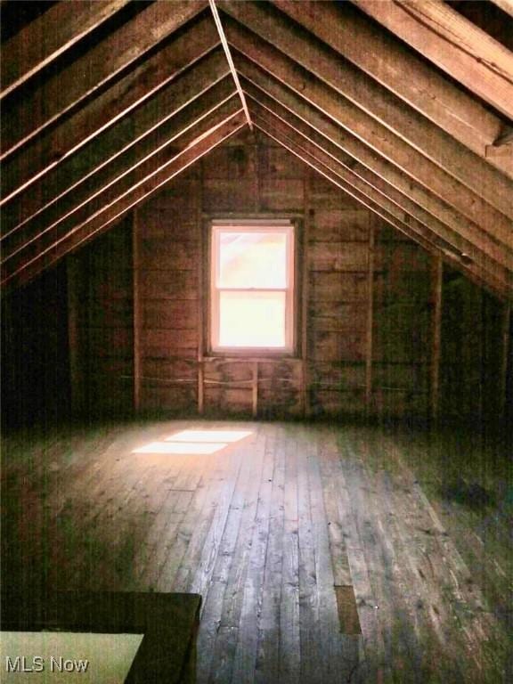 view of attic