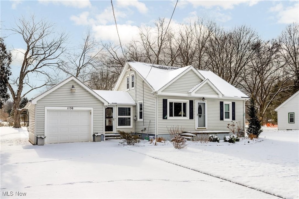 view of front of home featuring a garage