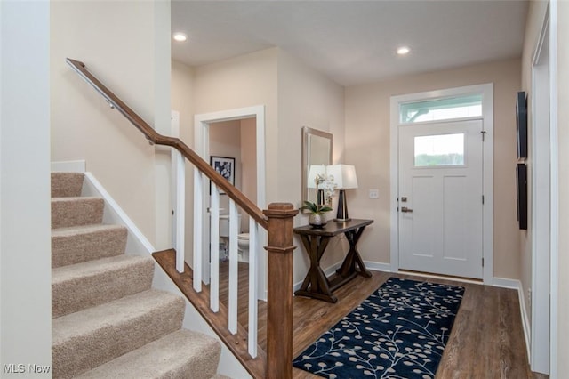 entryway featuring hardwood / wood-style floors