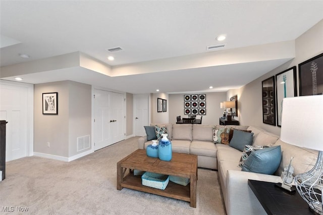 view of carpeted living room