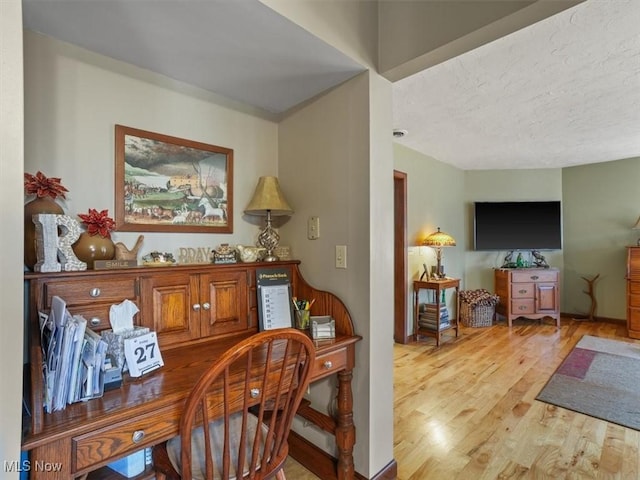 office featuring light hardwood / wood-style flooring