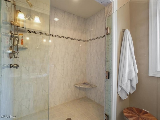 bathroom with an enclosed shower