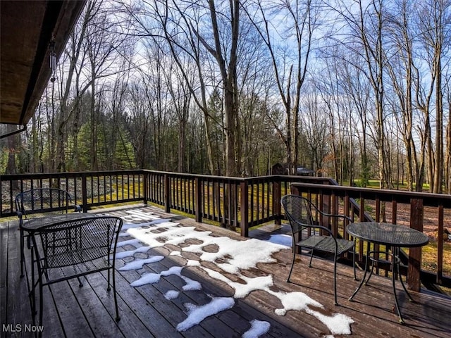 view of wooden terrace