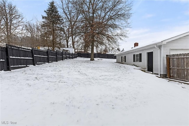 view of snowy yard