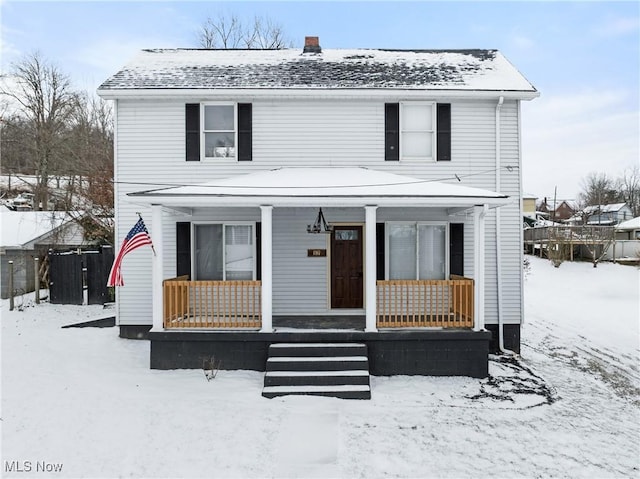 view of front facade with a porch