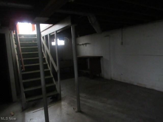 view of basement