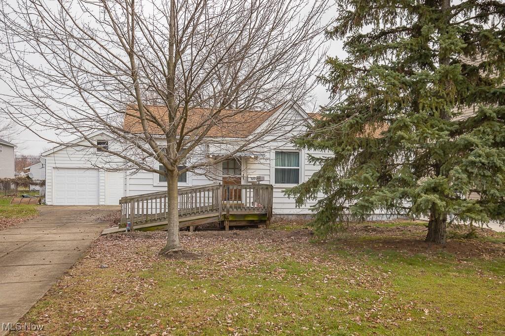 view of front of house with a deck