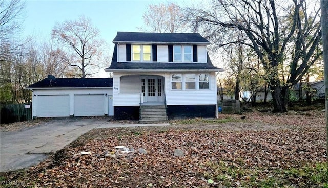 view of front of home featuring a garage