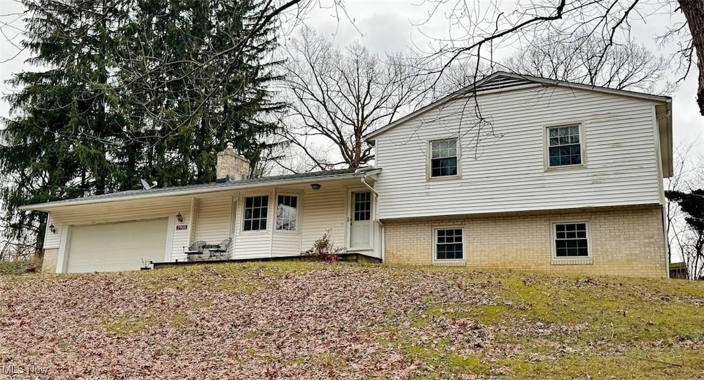 tri-level home featuring a garage