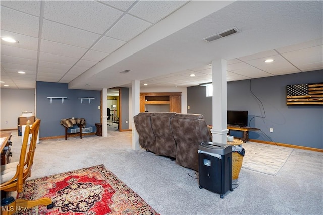 view of carpeted living room