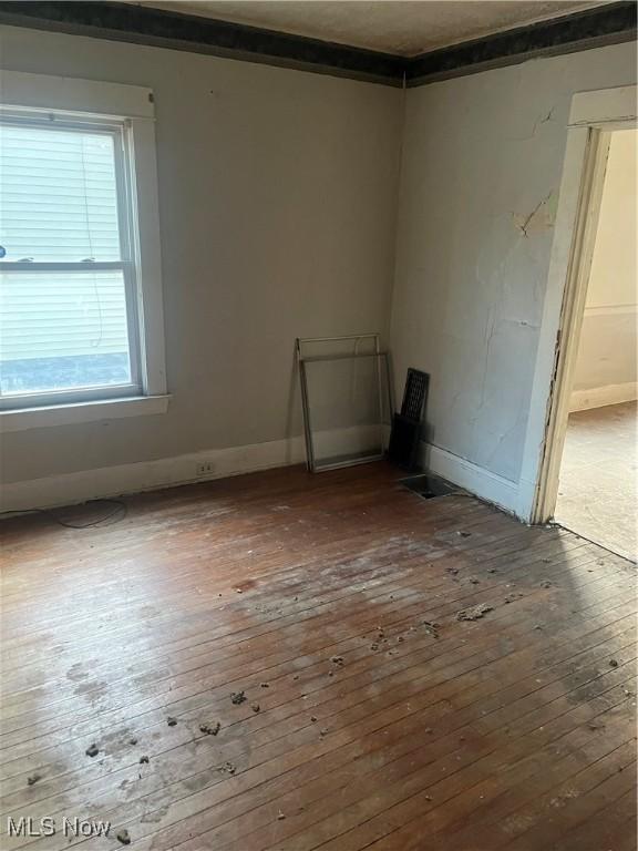 empty room with wood-type flooring