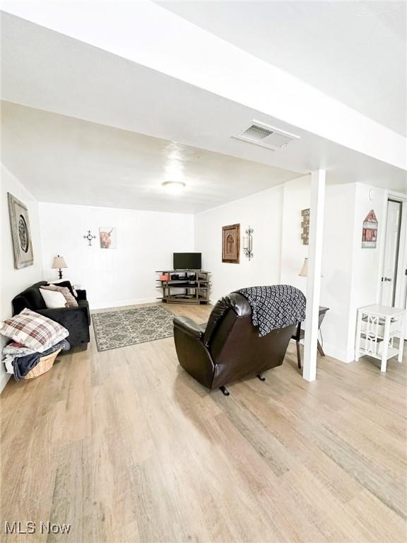 living room featuring hardwood / wood-style floors