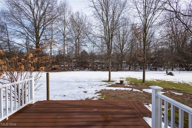 view of snowy yard