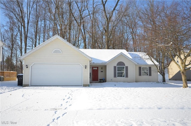 ranch-style home with a garage