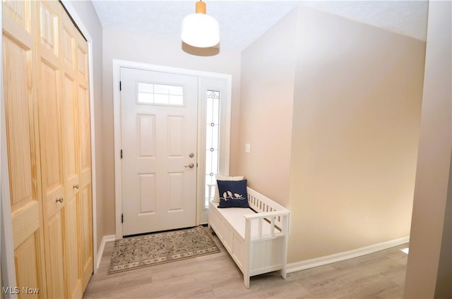 entrance foyer featuring light hardwood / wood-style flooring