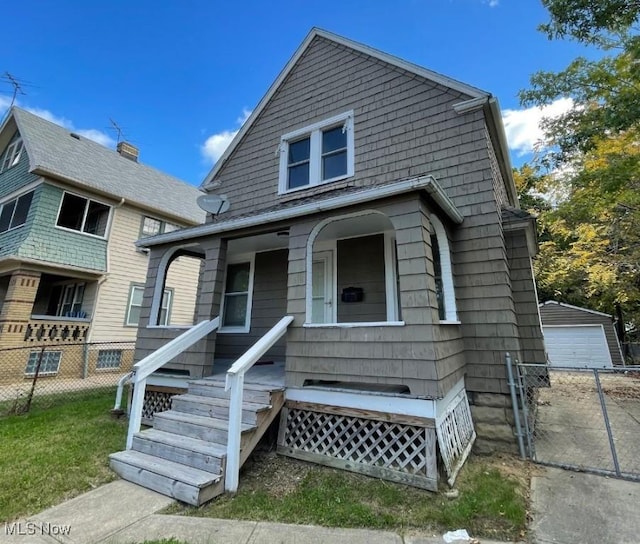 view of bungalow-style home