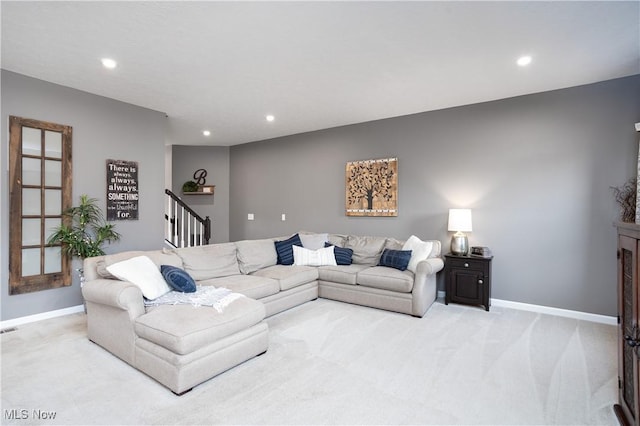 view of carpeted living room