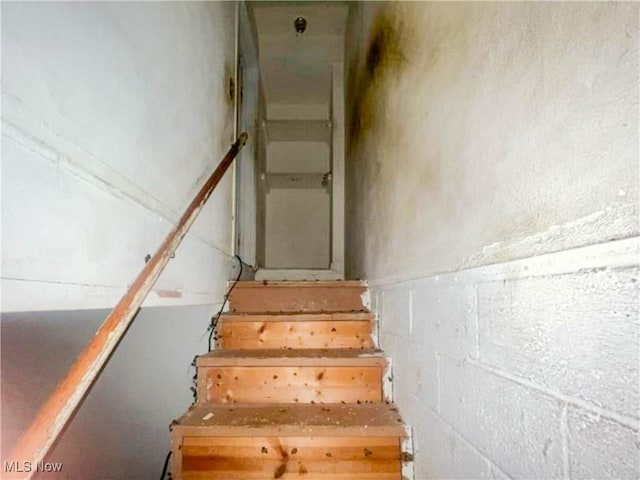 view of stairway