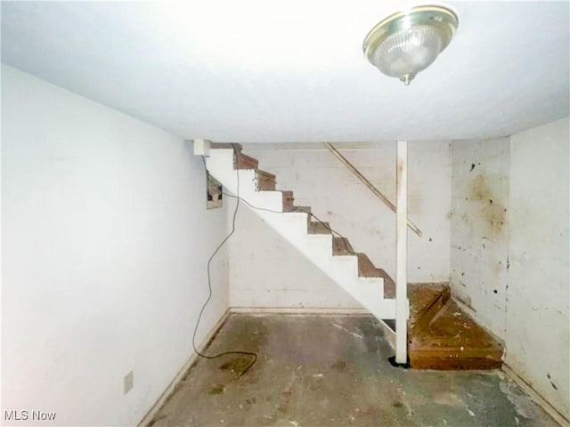 view of basement