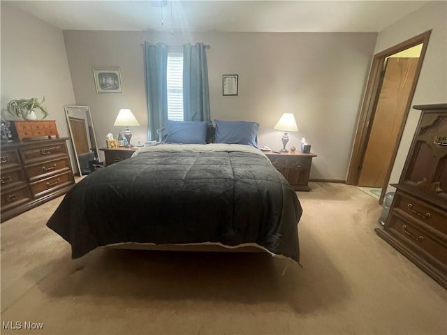 view of carpeted bedroom