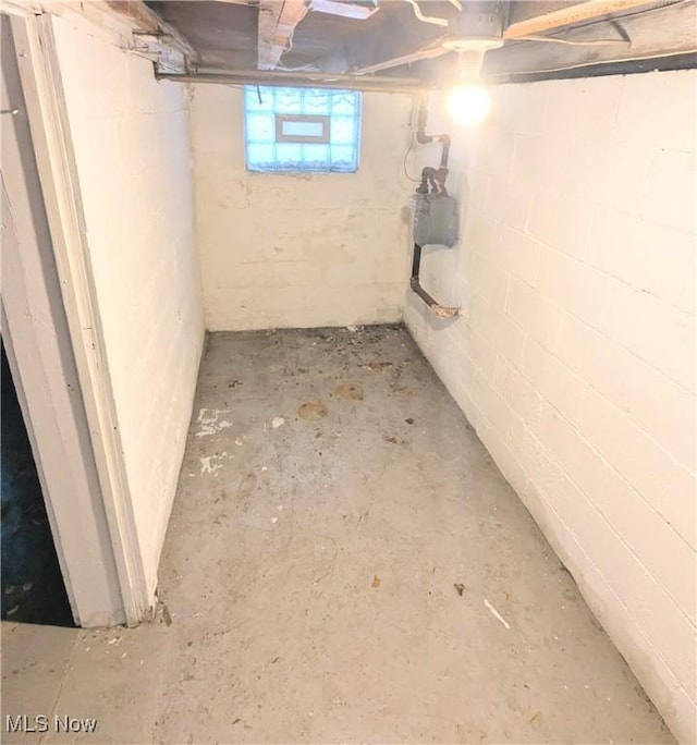 view of basement