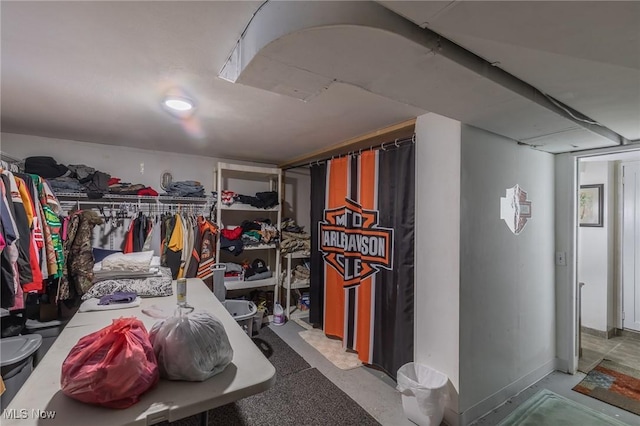 view of walk in closet