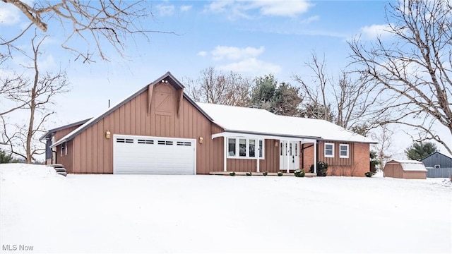 ranch-style house with an outbuilding