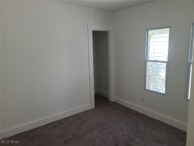 view of carpeted spare room