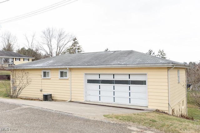 garage with central AC