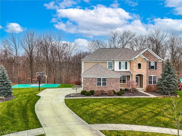 view of front property with a front yard