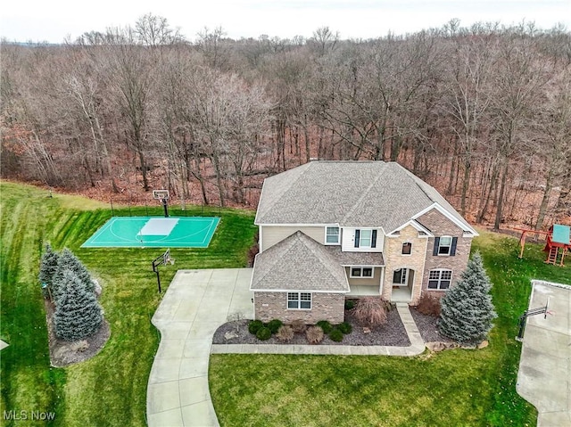 birds eye view of property