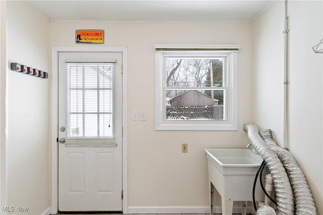 doorway with plenty of natural light