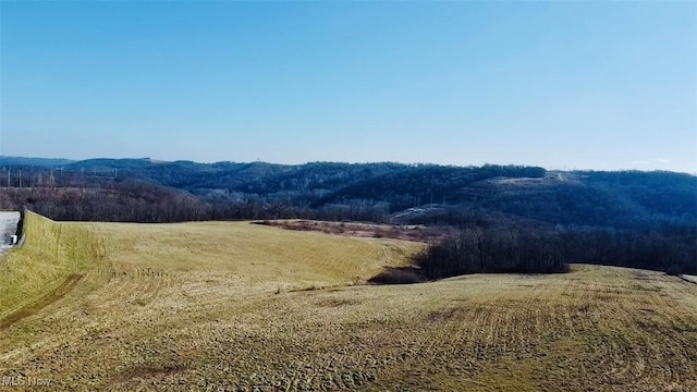 property view of mountains with a rural view