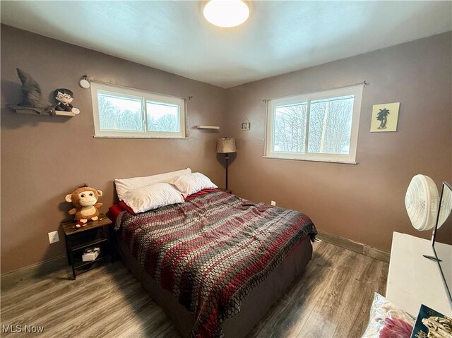 bedroom featuring hardwood / wood-style flooring