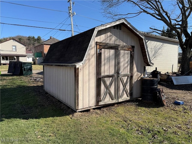 view of shed