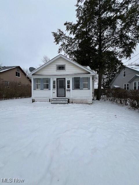 view of bungalow-style home