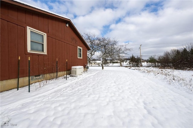 view of snowy yard