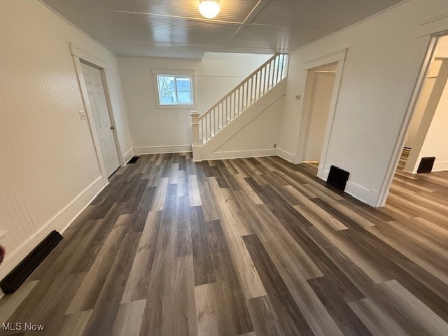 interior space featuring dark hardwood / wood-style floors