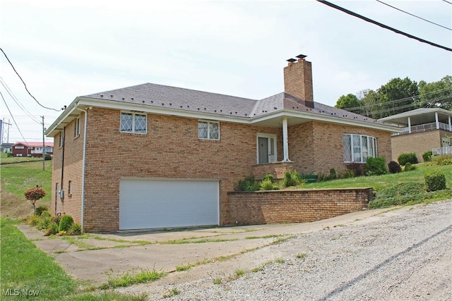 view of home's exterior featuring a garage