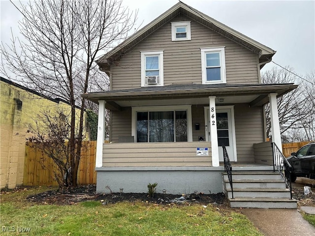 bungalow-style home with covered porch