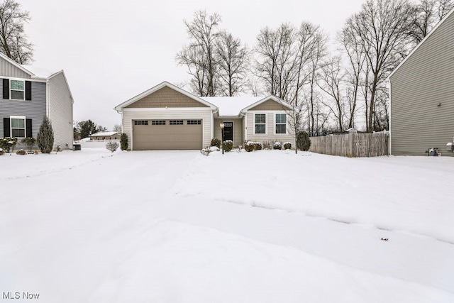 view of front of home featuring a garage