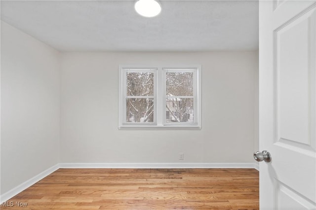 empty room featuring light hardwood / wood-style flooring