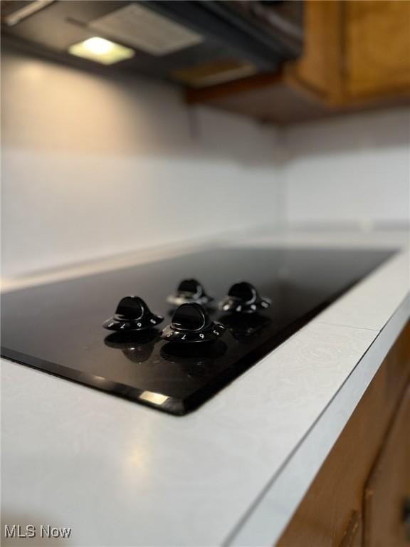 details with black electric stovetop