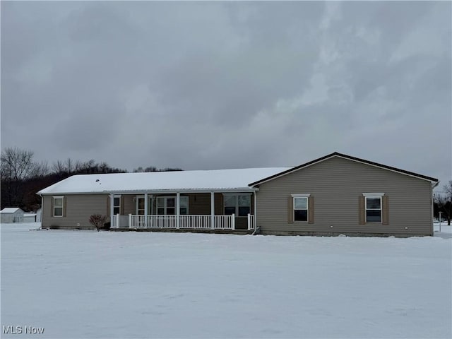 exterior space featuring covered porch